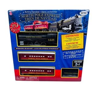 Eztec‎ North Pole Express Christmas Train Set 29 Piece, Battery Operated NIB